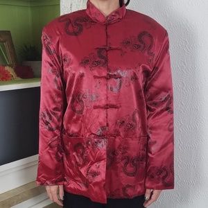 MANDARIN STYLE RED JACKET XXXL